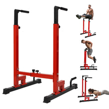 Load image into Gallery viewer, Yes4All Dip Stand 500 LBS Capacity - Red &amp; Black
