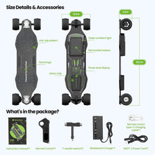 Load image into Gallery viewer, Off Road Electric Skateboard with Remote, 3000W/1200W Brushless Motor, 32/30 Mph Top Speed (1200W &amp; 30 MPH &amp; 12 Miles)
