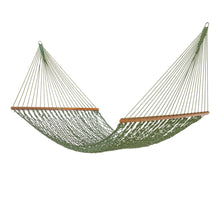 Load image into Gallery viewer, Original Pawleys Island Large Meadow DuraCord Rope Hammock – 13 ft. x 55 in., 2-Person, 450 lb Capacity, Oak Spreader Bar, Zinc-Plated Hardware, Handcrafted in the USA
