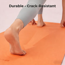 Load image into Gallery viewer, Keep 72" x 24" TPE Yoga Mat Non Slip, 1/4 Inch (6mm) Exercise Mat for Home Workout, Gym, Yoga, Pilates &amp; Stretching with Carrying Strap, Oat White, Orange
