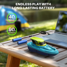 Load image into Gallery viewer, RC Boats 2 Pack for Kids 8-12, Remote Control Boat for Pool with LED Lights, 40 Mins Playtime (2 Batteries) &amp; One-Key Water Spray
