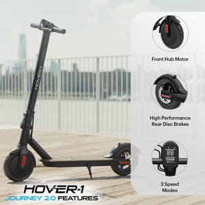 Foldable Electric Scooter for Adults with 300W Brushless Motor, 16 mph Max Speed, 8.5” Air-Filled Tires and 16 Mile Range