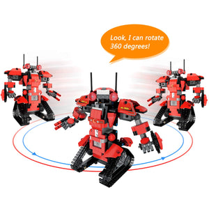 Building Blocks RC Robot App Controlled Toy, Remote Control STEM Robot Toy, DIY Robotics  (Red)