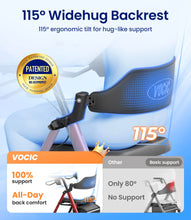 Load image into Gallery viewer, VOCIC Walkers for Seniors, Z21 Rollator Walker with Seat Supports 350lb, 8" Big Wheels for All Terrain, Ergonomic Arc Seat &amp; 6" Ultra Backrest Foldable Walker, Dual Height Adjustment, Lightweight 2025
