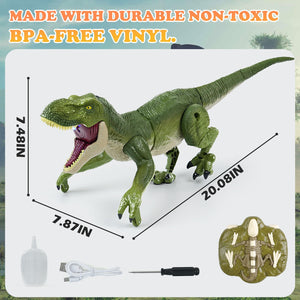 Remote Control Dinosaur Toys for Kids Ages 4-7 8-12 - Best Birthday Gifts for Boys 4 5 6 7 8 9 10 11 12 Year Old, RC Walking Dino