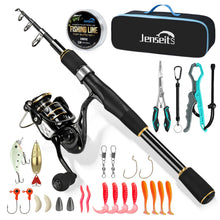Load image into Gallery viewer, Jenseits 6Ft Telescopic Spinning Fishing Pole and Reel Combo with Tools
