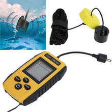 Load image into Gallery viewer, Rcniso Ultrasonic Fish Finder, Portable Handheld Sonar Sensor with 25ft Cable, Sensitivity Selectable, Auto Alarm, for Offshore Ice Lake Sea River Fishing
