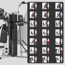 Load image into Gallery viewer, ULTRA FUEGO Multifunctional Home Gym Equipment Workout Station  (1186L Black Home Gym Station with Power Tower)

