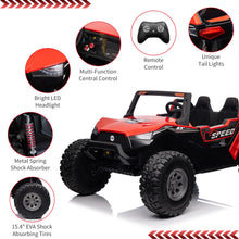Load image into Gallery viewer, 24V 2 Seaters Ride On UTV with Remote Control, Battery Powered Extra Large Ride Car Toy for 2 Kids, Red
