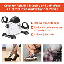 Load image into Gallery viewer, Under Desk Bike Pedal Exerciser Portable Home Exercise Bike - Black and White
