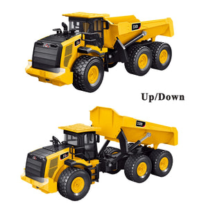 RC Dump Truck, Remote Control Dump Truck 11 Channel with Lights/Sounds/2 Batteries