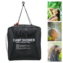 Load image into Gallery viewer, Hamwesh Solar Shower Bag, 10 Gallons 40L Solar Heating Camping Shower Kit, Portable Bag with Removable Hose On Off Switch Head for Outdoor Camping Hiking Traveling
