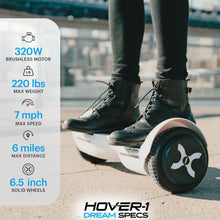 Load image into Gallery viewer, Electric Self Balancing Hoverboard with 7 mph Max Speed, Dual 200W scooterstors, 6 Mile Range, and 6.5” Wheels Self Balancing Scooter
