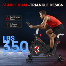 Load image into Gallery viewer, Exercise Bike, Wenoker Magnetic Resistance Stationary Bike for Home [Black Red]
