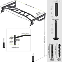 Load image into Gallery viewer, SELEWARE 48" Wall Mount Pull Up Bar with Cable Pulley System - Black

