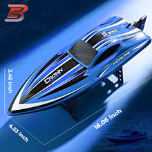 Load image into Gallery viewer, RC Boat, 16 inch Big Remote Control Boat for Adults and Kids, 35 KPH Large Fast RC Speed Boats with 1500mAh Battery- HJ818 Blue
