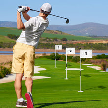 Load image into Gallery viewer, 3 Set Golf Flagsticks Putting Green Flags for Yard, Classic, White
