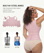 Load image into Gallery viewer, FeelinGirl 3 Belts Hook Waist Cincher Corset for Women XL -Light Pink
