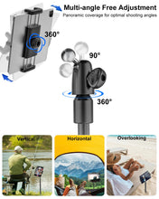 Load image into Gallery viewer, Kolasels Tablet Tripod for Outdoor [57" Metal Monopod] iPad Tripod Stand for Camping, Travel, Field, Parties, Gatherings, Compatible with iPad Pro 12.9, Mini, Air, and 4-13" Tablet and Cell Phones
