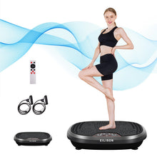 Load image into Gallery viewer, EILISON FitMaxx 3D XL Vibration Plate Exercise Machine - Whole Body Workout Vibration Platform w/Loop Bands - Lymphatic Drainage Machine for Weight Loss, Shaping, Recovery (Fitpro Black)
