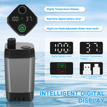 Load image into Gallery viewer, vignuto Portable Shower for Camping, Rechargeable Camping Shower kit with LED Display of Battery Level and Temperature, Lasting-150 Mins, Suitable for Outdoor Shower, Pet Bath, Car Washing
