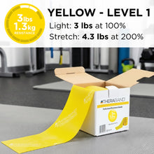 Load image into Gallery viewer, THERABAND Resistance Band, Yellow, Light, 50-Yard Roll, Elastic Band
