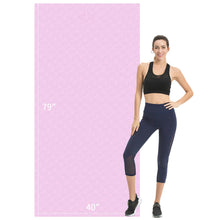 Load image into Gallery viewer, Hatha Yoga Extra Long TPE Yoga Mat 79" x 40” x 1/2" Thick Non-slip Exercise Mat for Home Gym Use, Yoga, Pilates, Fitness &amp; Workouts (Pink)
