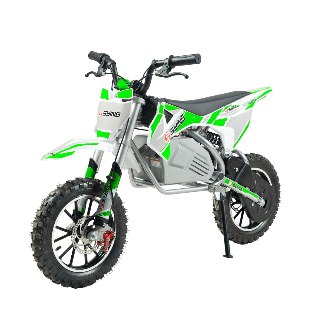 Electric Dirt Bike, 36V 500W Off-Road Electric Motocycle for Kids 8-14 Yrs,15 MPH Peak Speed, Dual Suspension High Torque Motor