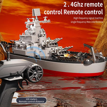 Load image into Gallery viewer, Remote Control Warship RC Military Battleship, 1:390 Scale Remote Control Boat for Lakes and Rivers, 2.4GHz RC Armed Cruiser Boat Model

