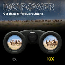 Load image into Gallery viewer, Nikon PROSTAFF P3 10x30 Binocular | Waterproof, fogproof, rubber-armored compact Binocular, wide field of view &amp; long eye relief | Official Nikon USA Model
