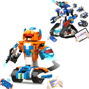 Robot X 12-in-1 Programmable APP RC Robot and Robot J 6-in-1 Programmable STEM Learning Toy