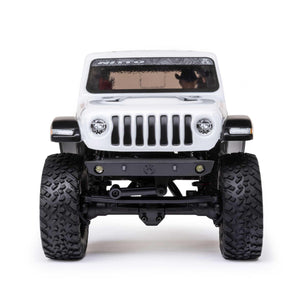 RC Truck SCX24 Jeep Gladiator 4 Wheel Drive Rock Crawler Brushed RTR Nothing Needed to Complete Ready-to-Run White
