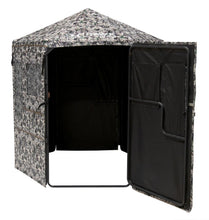 Load image into Gallery viewer, Hawk Warrior Hunting Durable 72'' L X 78'' T No-Tool Assembly Camo Concealing Ground Panel Blind with Silent Magnetic Closures &amp; Multiple Windows
