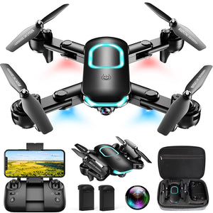 Drone with Camera, Foldable Drone for Beginners with 1080P Camera, Upgrade Altitude Hold, Circle/Rotating/Waypoint Fly, 3D Flip