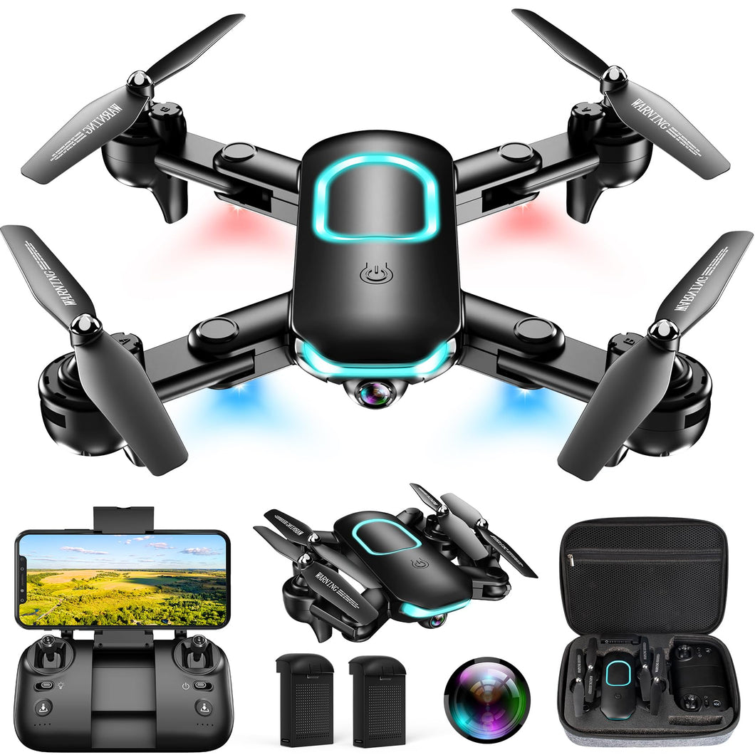 Drone with Camera, Foldable Drone for Beginners with 1080P Camera, Upgrade Altitude Hold, Circle/Rotating/Waypoint Fly, 3D Flip