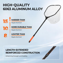 Load image into Gallery viewer, KastKing Brutus Fishing Landing Net with Boat Hook, Silicone Mesh
