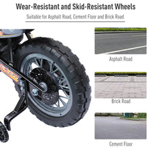 Load image into Gallery viewer, 6V Kids Ride-On Street Dirt Bike - Electric Motorcycle for Children with Training Wheels, Red
