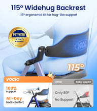 Load image into Gallery viewer, VOCIC Walkers for Seniors, Z21 Rollator Walker with Seat Supports 350lb, 8" Big Wheels for All Terrain, Ergonomic Arc Seat &amp; 6" Ultra Backrest Foldable Walker, Dual Height Adjustment, Lightweight 2026
