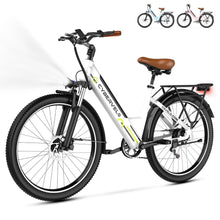 Load image into Gallery viewer, Cybervelo 1000 Peak Electric Bike for Adults,up 80 Miles Removable Battery Ebike, 26&quot; Electric Mountain E Bike with 7-Speed
