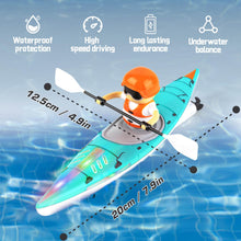 Load image into Gallery viewer, Remote Control Boat for Kids 6-12: Rc Speedboat Toy with Led Lights - Smart Water Sensor Auto On/Off, Dual Modes 2.4ghz Remote Boat，Blue
