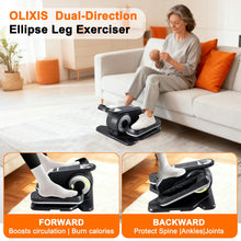 Load image into Gallery viewer, OLIXIS Under Desk Elliptical Machine - Black/Silver
