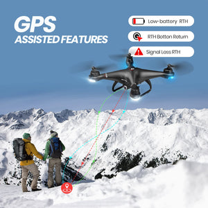 Holy Stone GPS Drone with 1080P HD Camera FPV Live Video for Adults and Kids, Quadcopter HS110G Upgraded Version, 2 Batteries