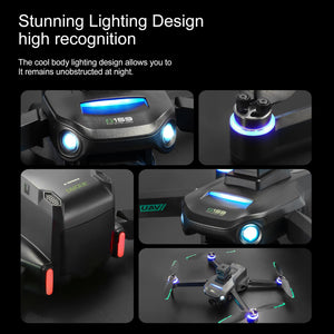 GPS Drone with 8K UHD EIS Camera for Adults, 5G WiFi FPV RC Quadcopter with Brushless Motors, Optical Flow Positioning (Black)