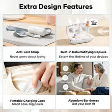 Load image into Gallery viewer, iBstone Nova Hearing Aids for Seniors Adults: Superior Sound Quality - Smart Noise Cancelling - No Feedback - 1.5Hrs Charging for 100Hrs Working - Come with Anti-Lost Lanyard - Over-the-Counter

