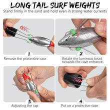 Load image into Gallery viewer, THKFISH 5 Pcs Sputnik Sinkers Surf Fishing Weight, Heavy-Duty Long Tail Lead Weights Saltwater Surf Casting Sinkers, Catfishing, and Beach Adventures in Ocean Sea Sand (6oz-5pcs)
