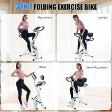Load image into Gallery viewer, BARWING Exercise Bike Stationary Bikes for Home with APP，3 in 1 Folding Exercise Bikes App-X4-White
