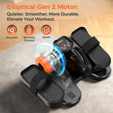 Load image into Gallery viewer, ESL Under Desk Elliptical - Portable Leg Exerciser with Pedal Strap for Seniors, Compact Seated Elliptical with Remote Control, LCD Display Electric Elliptical
