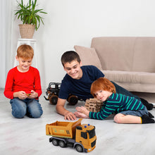 Load image into Gallery viewer, Remote Control Dump Truck Toys - RC Construction Vehicles with Blue Warning Lights, Trucks Toy
