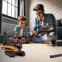 Load image into Gallery viewer, RC Crane Toy, 15CH Remote Control Crane for Boys 8-12, RC Crane Tower Construction Vehicles with Heavy Duty Metal Hook
