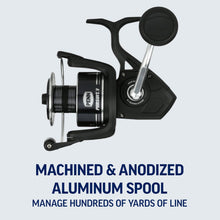 Load image into Gallery viewer, Penn Pursuit V Spinning Fishing Reel, Size 3000, Corrosion-Resistant Graphite Body, Lightweight Aluminum Superline Spool, HT-100 Drag System
